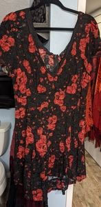 Torrid stretch lace floral mini dress